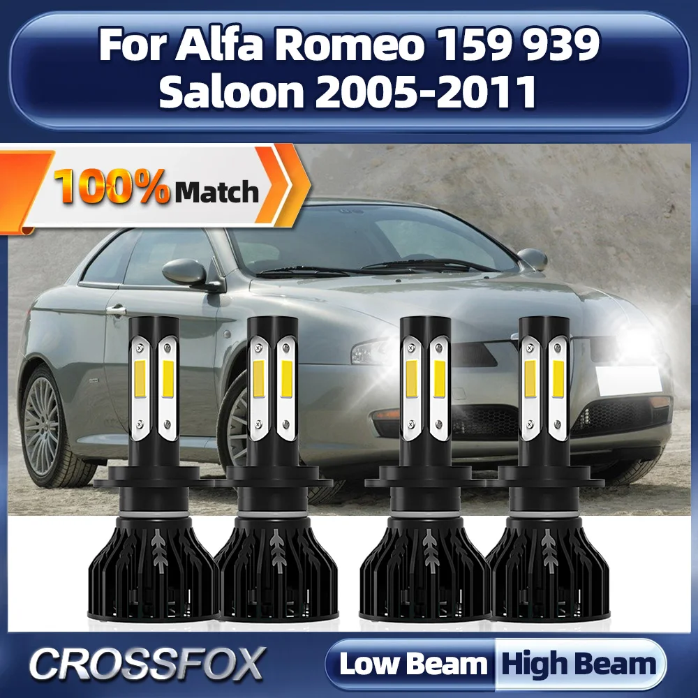 

LED Headlight Bulb 40000LM High Low Beam Car Lights 6000K White For Alfa Romeo 159 939 Saloon 2005 2006 2007 2008 2009 2010 2011