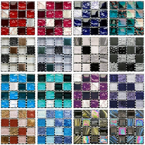 주방 욕실 방수 및 내유성 아트 벽 스티커, 평평한 모자이크 스타일 타일 스티커, 필 앤 스틱 표면 광택 필름, 10 개  Best5