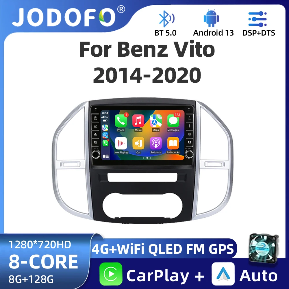 

Jodofo Android 13 For Mercedes Benz Vito 3 W447 2014-2020 Car Carplay Radio Multimedia Video Player Navigation Stereo GPS 4G BT