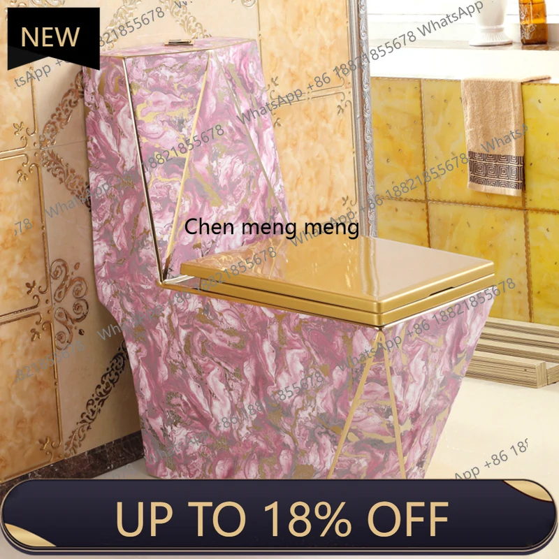 

Z189 Household personalized golden toilet, deodorant and anti-freeze crack siphon water-saving toilet