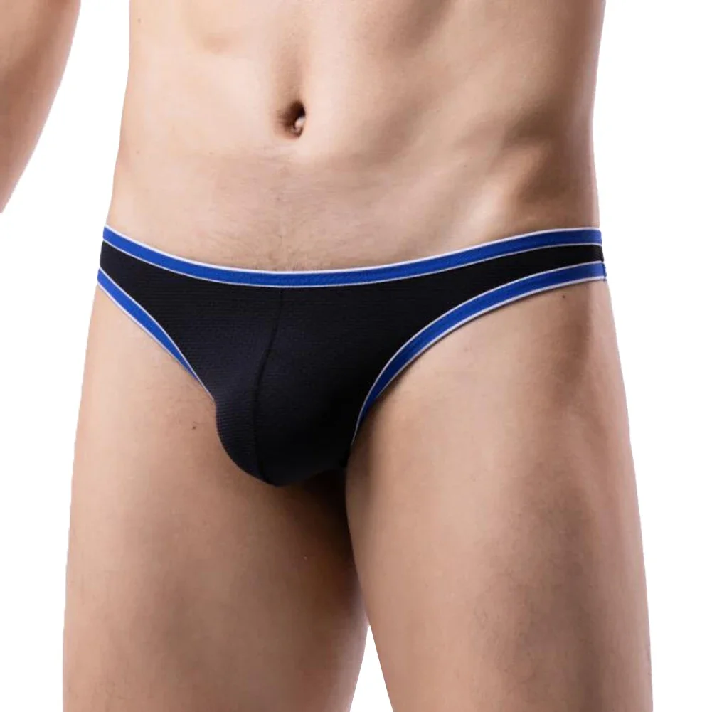 Men's Sexy Jockstrap Pouch G-Strings T-Back Thongs Translucence Bikini Briefs Low-Rise Underwear Lingerie Hombre Panties