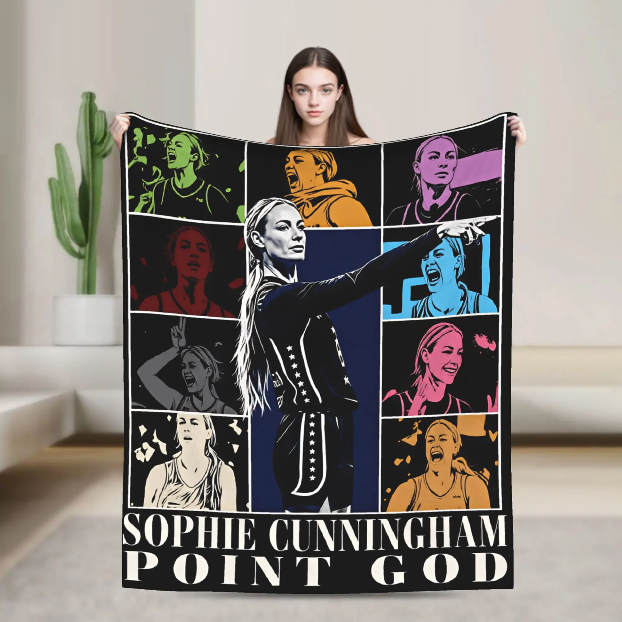 Sophie Cunningham Point God Eras Tour Throw Blanket Soft Comfy Aesthetic Blanket  For Home Decor Travel Bedspread Bed Cover