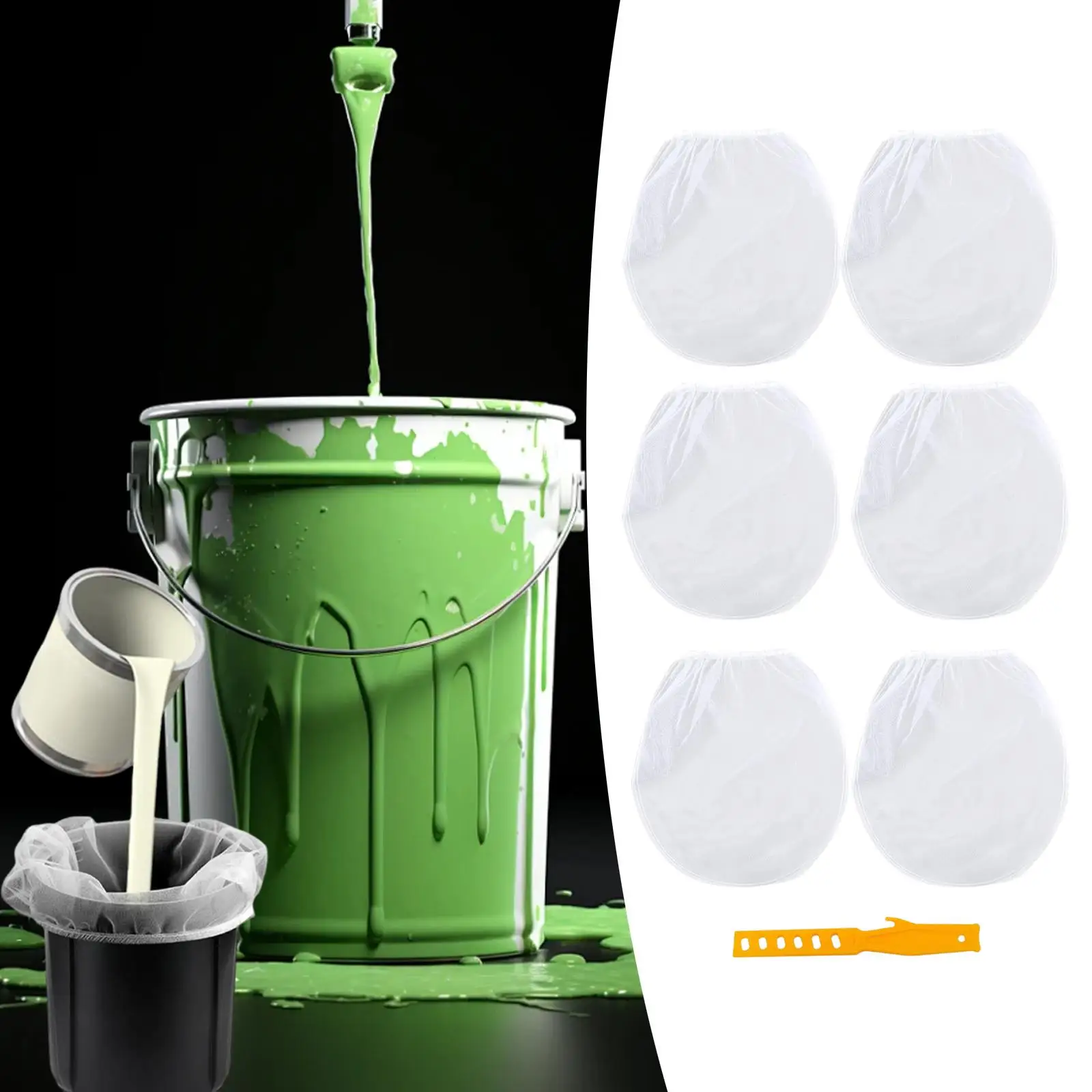 6-delige verffilterzakken Professioneel Veelzijdig Direct vervangen Utility-vloeistoffilterzak Fijnmazige zeef voor hydrocultuur