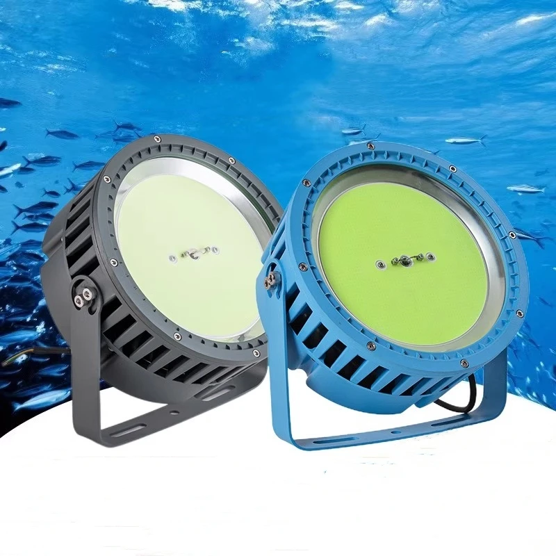 

13000K Full Spectrum Cyan 1000W 500W 4000 Watt Jelly Fish Lamp IP68 Deck Green Lure Trap COB Marine Flood Light for Sea Fishing