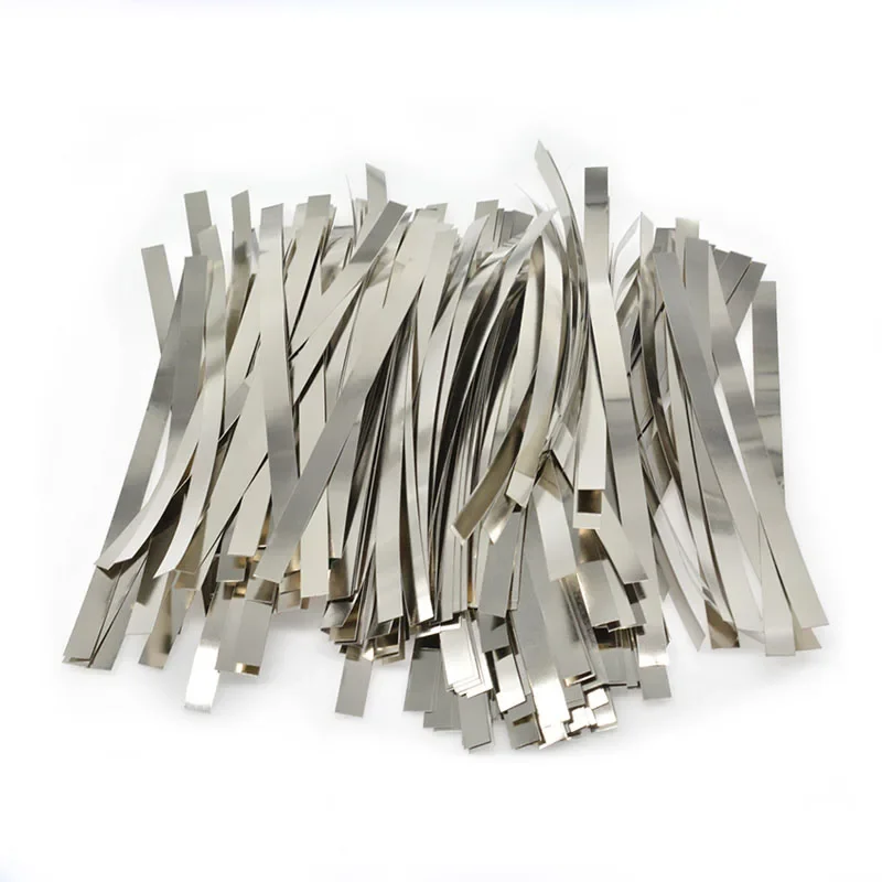 100pcs/lot Pure Nickel 99.96% Nickel Sheet Spot Welding Strip 0.1/0.15/0.2mm Thick Lithium Battery Spot Welding Nickel Strip10cm