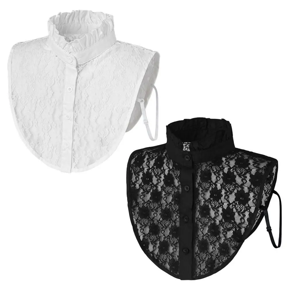 

Clothes Accessory Lace Fake Collar Detachable White Black False Collar Shawl Wrap Women Girls