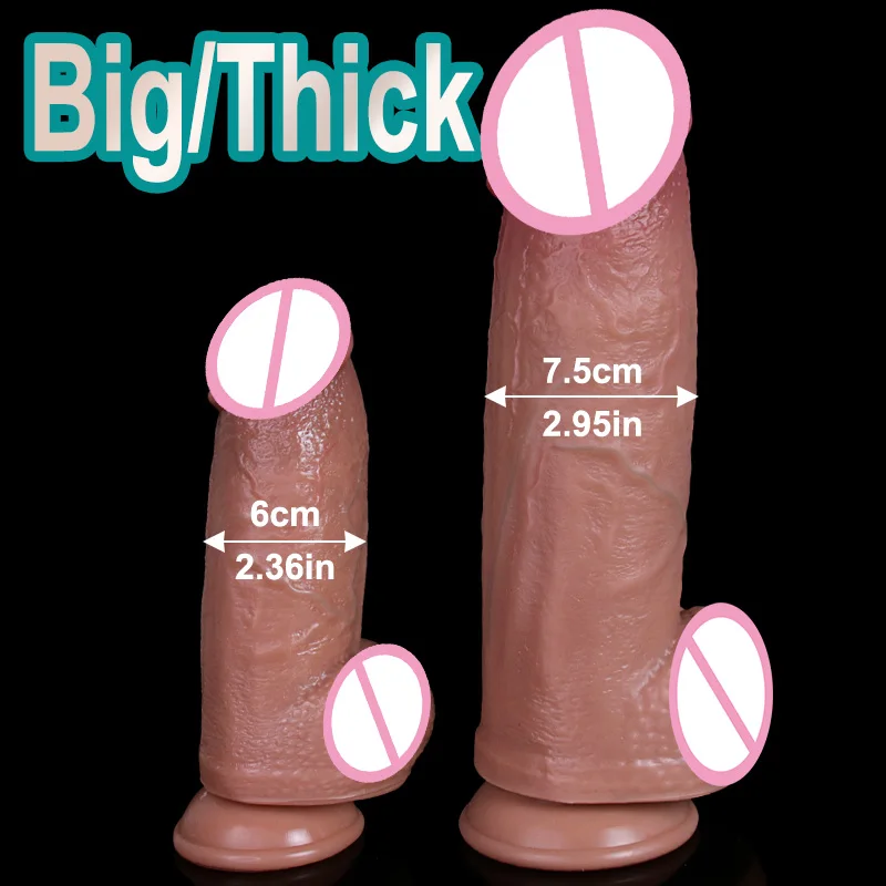 Realistic Huge Dildo Penis Soft Skin Feeling Adults Cock G-spot Anal Sex Toys Suction Cup for Woman Man Penis Masturbation 18+