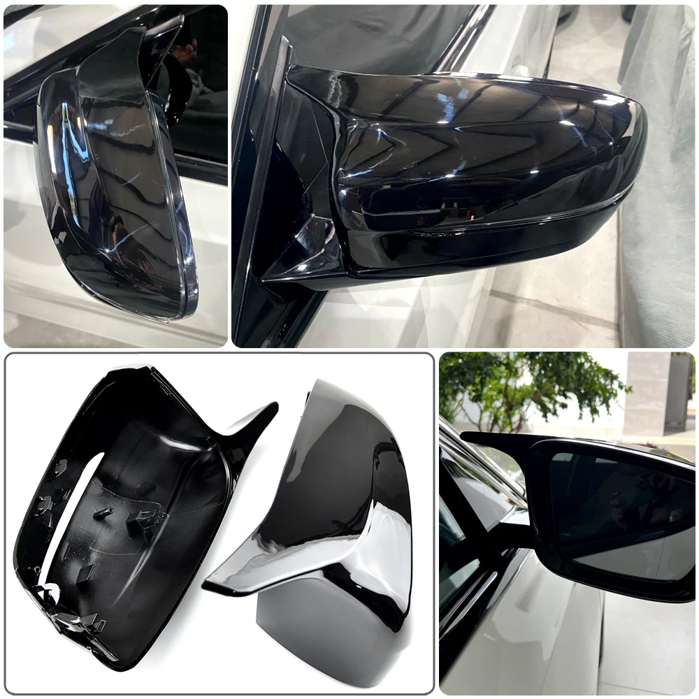 Side Rearview Wing Mirror Cover Caps For BMW 4 5 7 Series G30 G31 G38 G11 G12 2016 2017 2018 LHD Gloss Black Car Styling