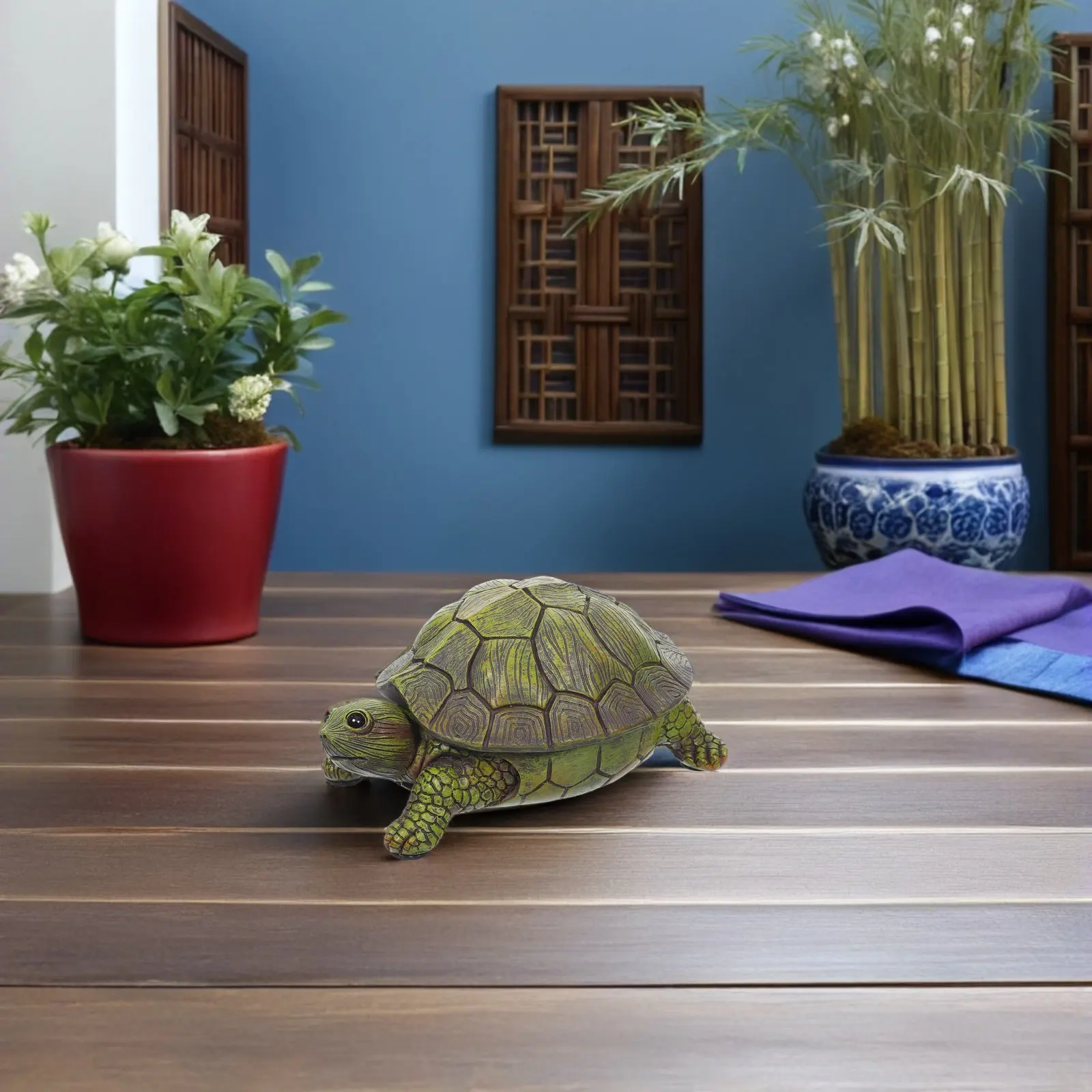 Realistic Turtle Key Hider Outdoor Resin Fake Stone Key Box Garden Decor Weather Resistant Hidden Storage for Keys Trinkets
