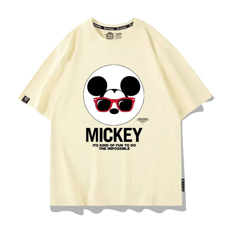 Disney Mickey Mouse Short Sleeve T-shirt Men's loose anime cotton T-shirt oversize fashion anime clothes T-shirt Graphic T-shirt