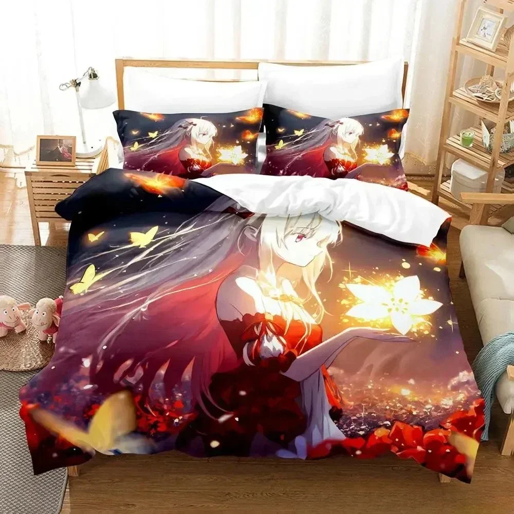 

2024 Angel Girl Printed Bed Set Duvet Cover Pillowcase Bedding Set Bed Linen Sheet Quilt Cover Full Queen King Size