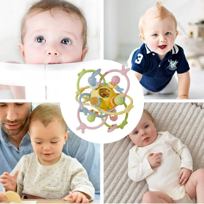 Bijtspeelgoed Voor Baby 'S Felle Kleuren Bijtring Speelgoed Kauwen Speelgoed Veilig Zacht Zintuiglijk Kauwspeelgoed Bijtende Verlichting Voor Kinderen Jongens &