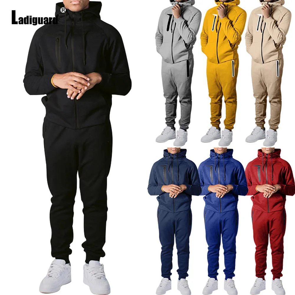 

Mens Fashion Cut Out Two Piece Sets 2024 Spring Hoodie Sweatshirt And Elastic Waist Pants Suit Male Sport Running Tracksuits Set