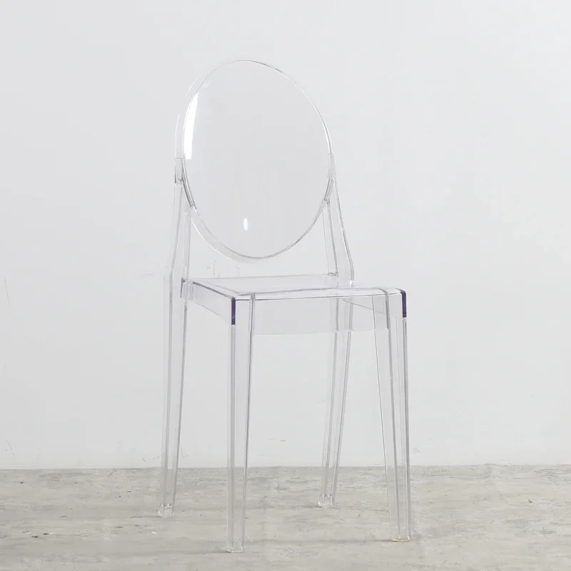 

Wholesale Mid Century Victoria Modern Armless Wedding Party Plastic Crystal Acrylic Transparent Clear Ghost Chair for Event