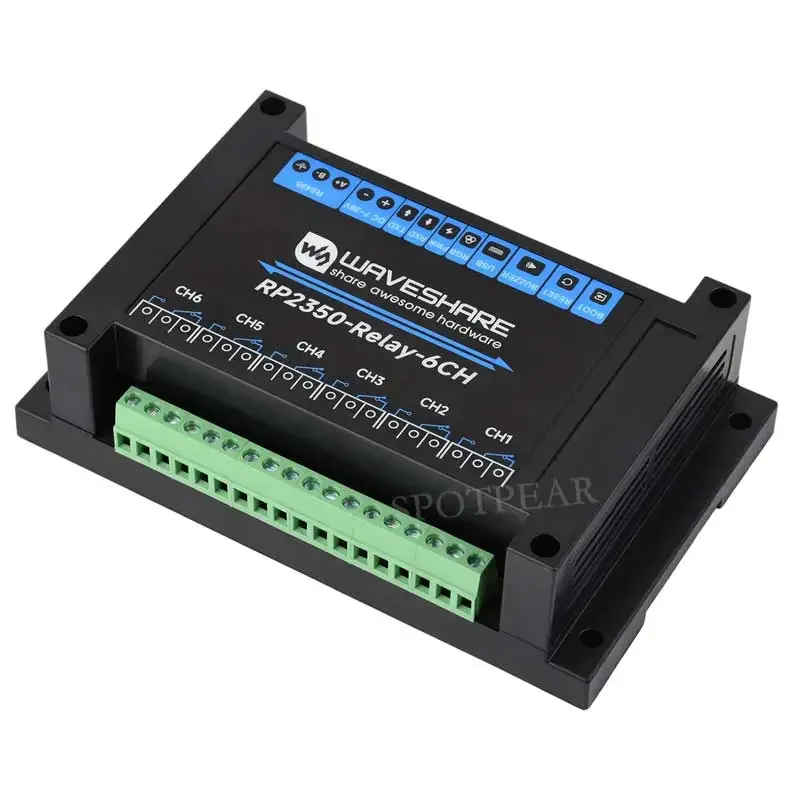 Raspberry Pi Pico 2 RP2350 промышленное 6-канальное реле защиты от изоляции RS485 Waveshare RP2350-реле-6 каналов
