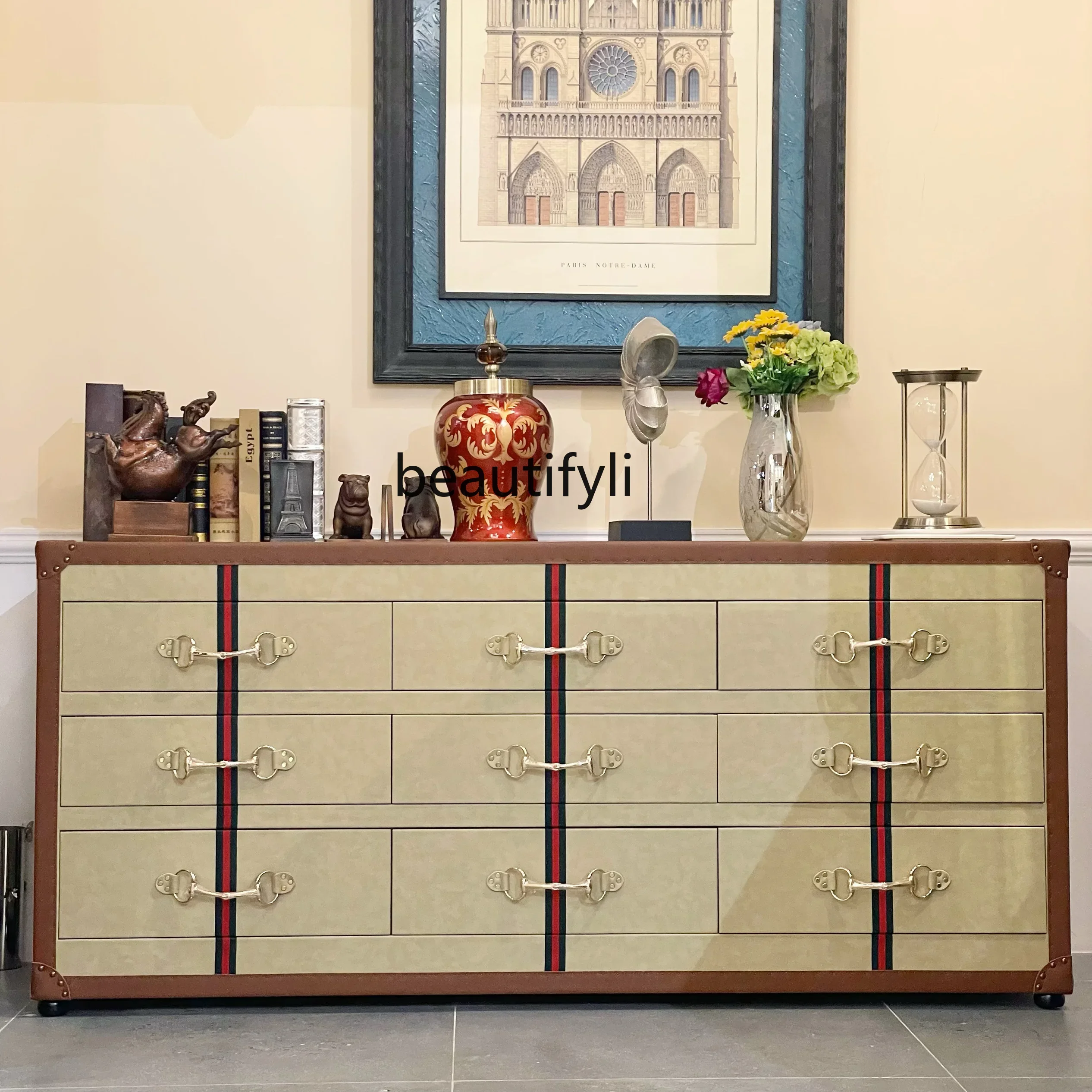 

H5556 Modern simple high luxury European light luxury locker TV cabinet side cabinet
