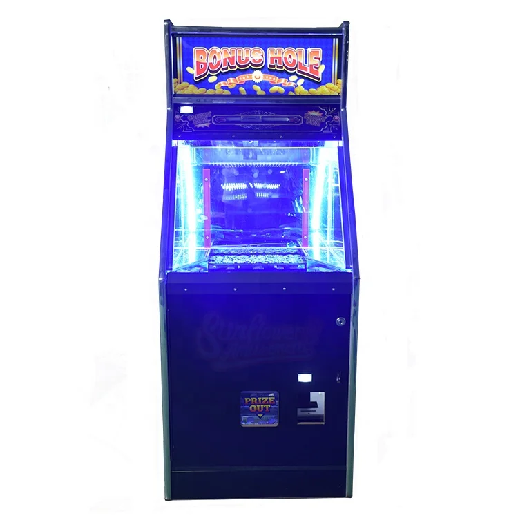 Coin Operated Game Machine With Ticket Coin Pusher Quarter Game Machine Bonus Hole Coin Pusher