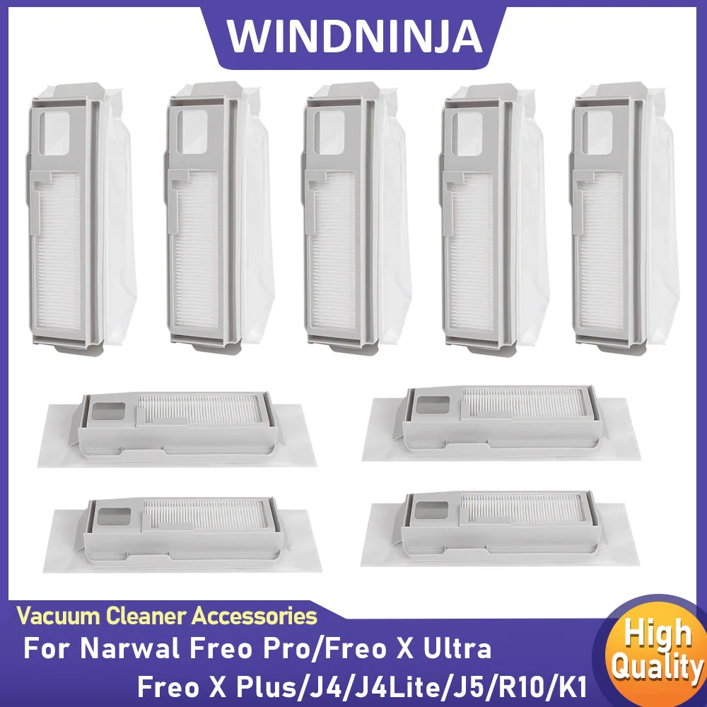 

Мешки-пылесборники для одноразовых фильтров Narwal, совместимые с Freo X Ultra/Freo X Plus/Freo Pro/J4/J4 Lite/J5/J6/R10/K1, пылесборник объемом 1 л