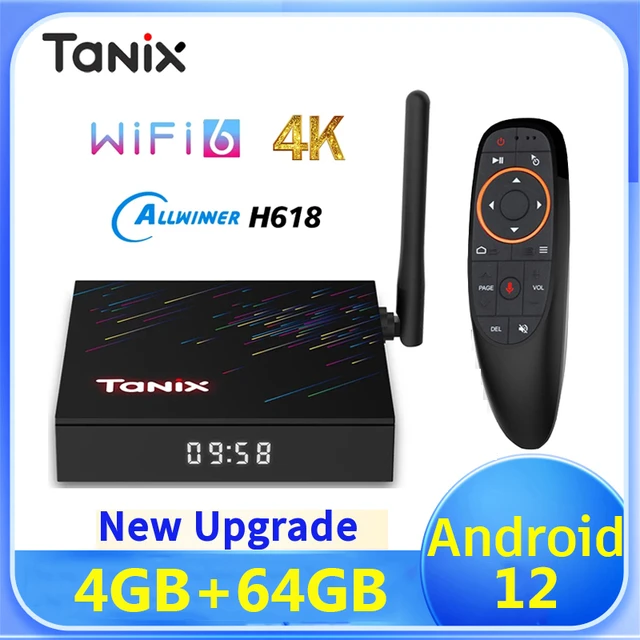 Tanix TX68 4G 64GB TV BOX Android 12 Smart Android TVBOX Allwinner H618  Dual Band Wifi6 3D 4K BT 6K Media Player Set Top Box