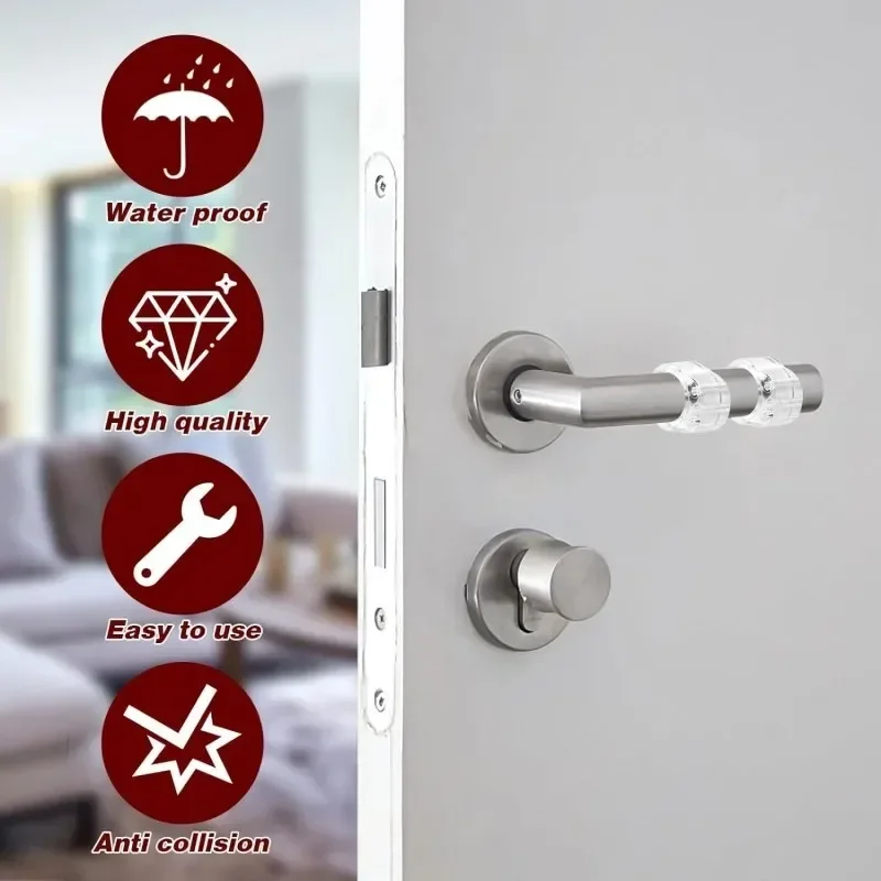 Защита безопасности, дверной упор, дверной упор для дома, прозрачная силиконовая ручка, защита для домашней фурнитуры, защита для предотвращения утопления дверей