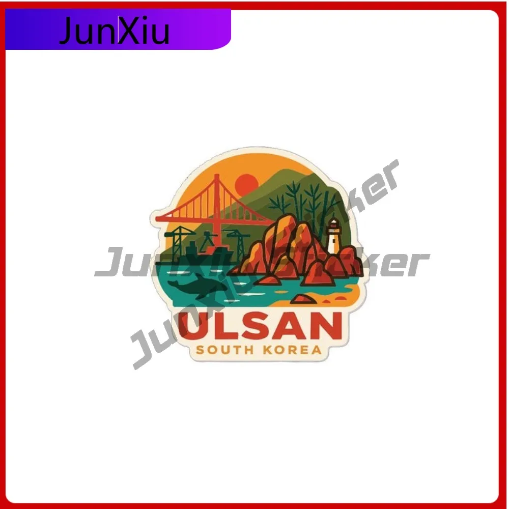 

Ulsan South Korea City Sticker Vinyl Occlusion Scratch Decal Car Assecories Bumper Bodywork Motocross Windshield Guitar Motor