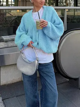 8 best sales Flauschige Strickjacke - №5