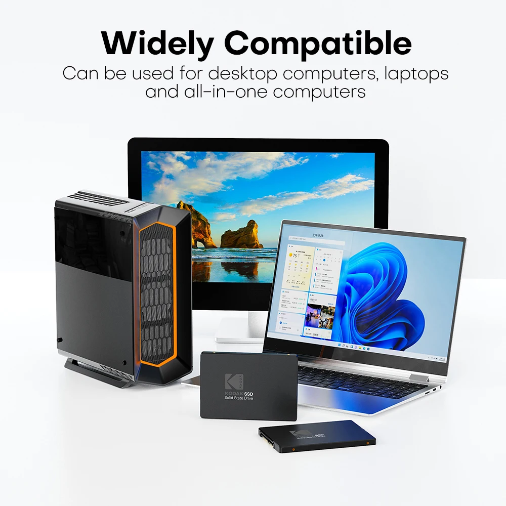 SSD KODAK X120Pro BARU 1TB 2.5 SATA 3 SSD 128GB 256GB HDD Laptop Internal Solid State Drive 512GB Hard Disk Untuk PC Desktop