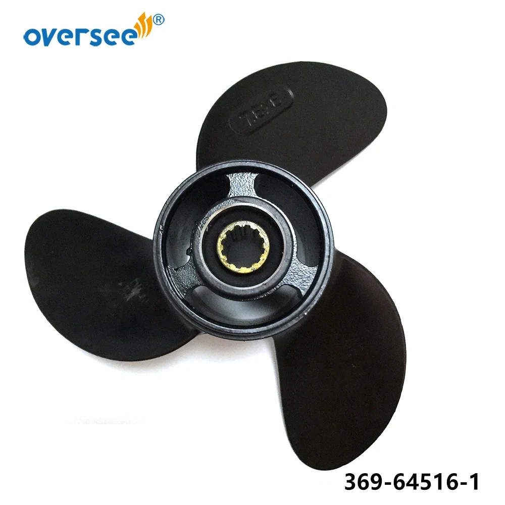 OVERSEE Boat Motor 369-64516 Propeller Aluminium For Tohatsu Nissan Outboard 369-64516-1 4HP 5HP 7.8 x 8