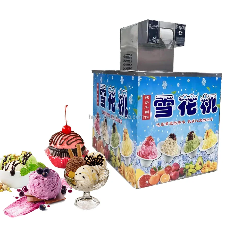 Commercial Korean Kakigori Mesin Es Bingsoo Snow Snowflake Flake Cream Crusher Maker Shaved Ice Shaver Bingsu Making Machine