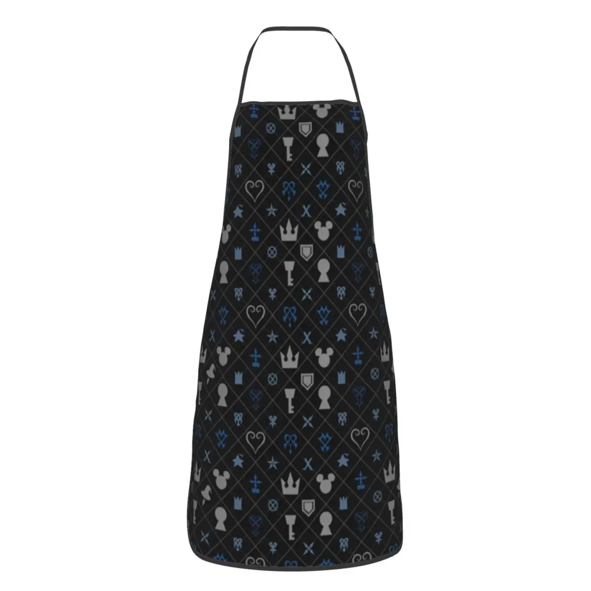 

Custom Kingdom Hearts KH Pattern Apron Women Men Unisex Bib Kitchen Cooking Tablier Cuisine Chef Baking