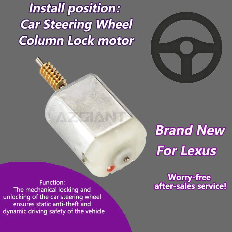AZGIANT FC-280SC-18180 Car Steering Column Lock motor For 2008-2015 Lexus LX570 strong power 0.11A carbon brush tool Repair