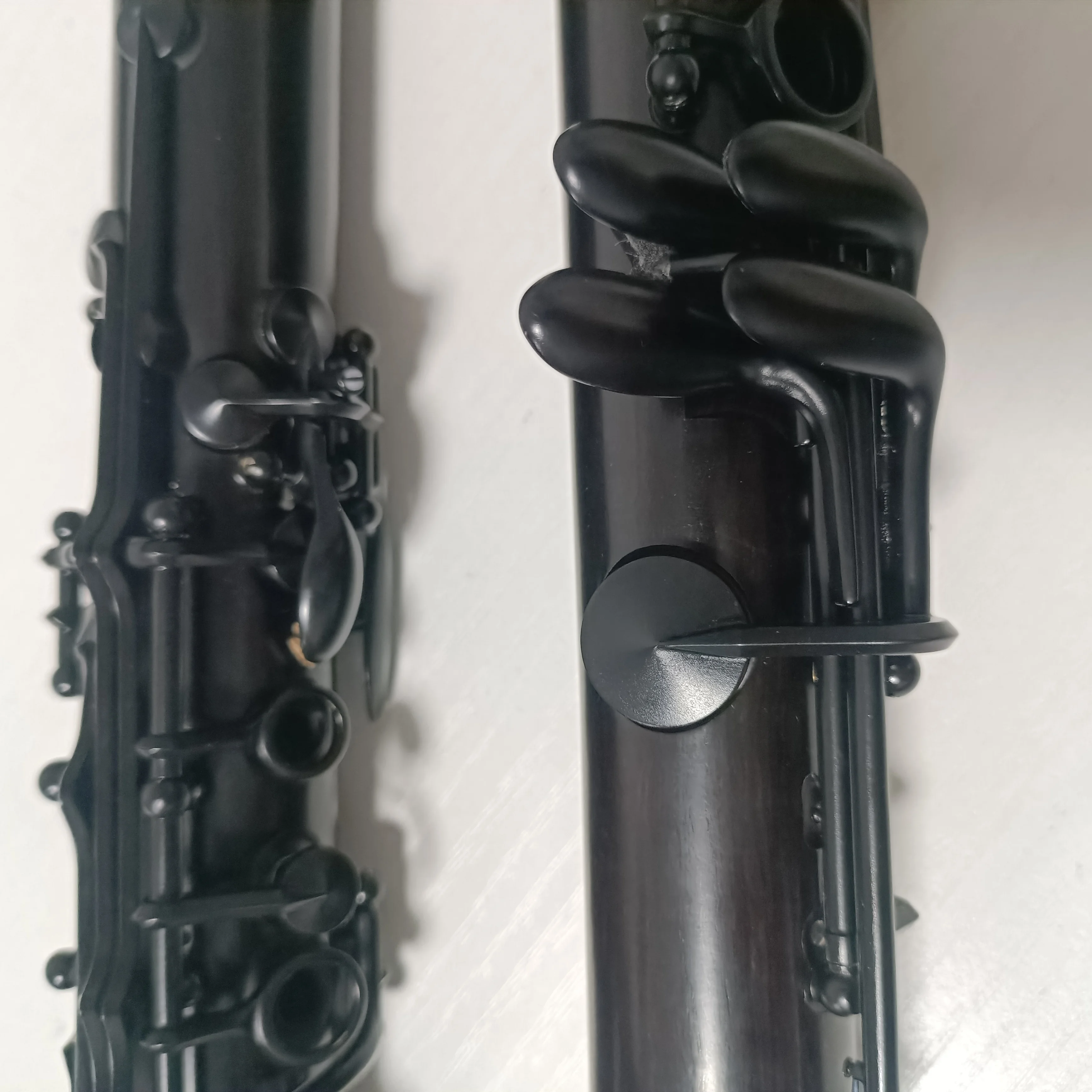 17‑Key Bb Ebony Wood Clarinet Black Nickel‑Plated Keys International Standard Woodwind Instrument