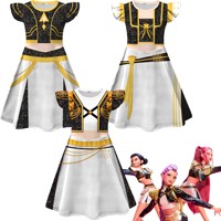 K-POP Witch Hunt performance cosplay girl flying sleeves milk silk dress+bag Halloween role-playing costume children's dress
