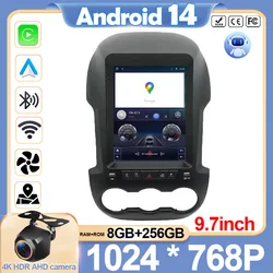 9.7 inch Android 15 Carplay For Ford Ranger F250 2012-2015 9.7 Inch Auto Radio Car Radio Multimedia Player GPS 5G Touch Display