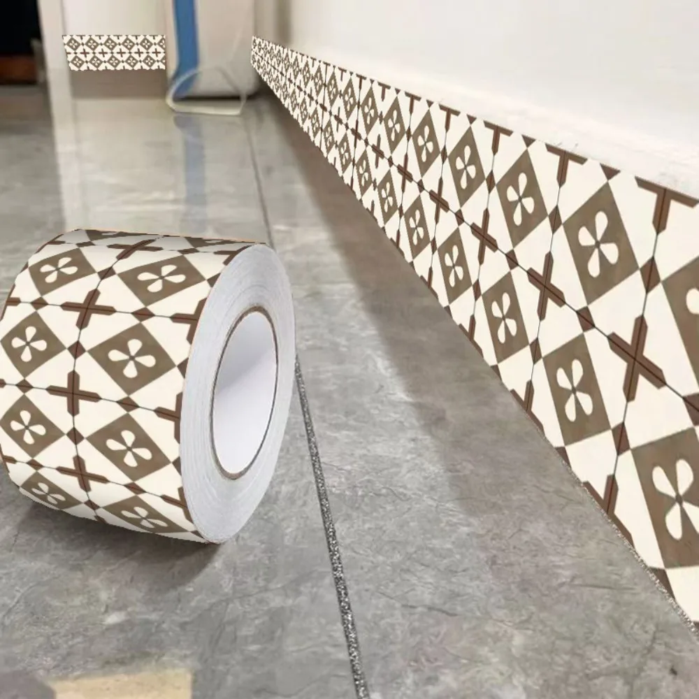 DIY 10 Meter Wall Base Self Adhesive Thickened Skirting Line Soft Anti-collision Corner Line Living Room