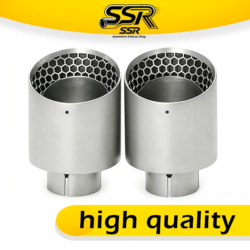 

1 pcs Car accsesories Upgrade Honeycomb Design Exhaust Tip Matte 304 Stainless Muffler Universal Tail Tips Modify