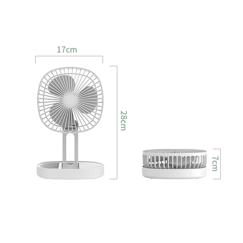 Sommer Desktop Wandbehang Mini-Lüfter wiederauf ladbare faltbare elektrische Lüfter USB-Aroma therapie kleinen Lüfter Großhandel mit Nachtlicht