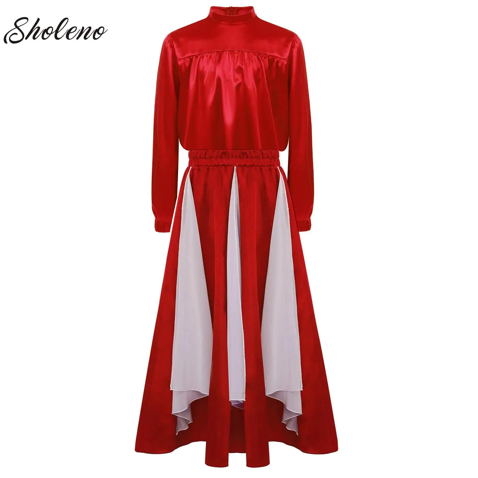 

Child Girls Worship Praise Dress Sleeveless Lyrical Liturgical Dance Church Choir Costume Ballroom Stage Performance Dancewear