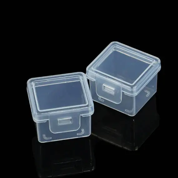 High-Transparency Plastic Small Square Box New Material Earphone Case Water-Diamond Cosmetic Storage for Rings And Earrings view 6