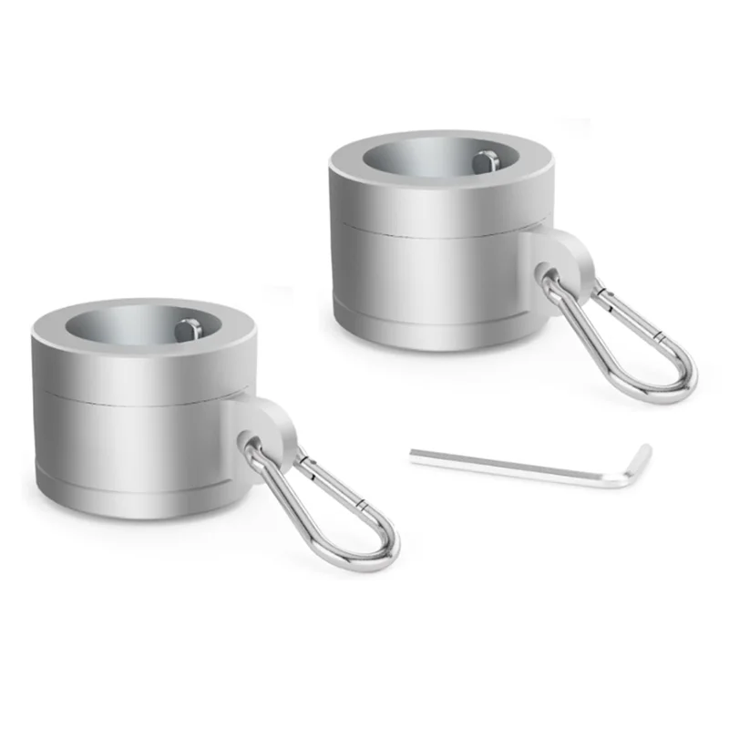 ABJO-1 Paar Fahnenmastringe aus Aluminiumlegierung, 2,5 cm, 360 Grad drehbare Fahnenmontageringe für Fahnenmast mit einem Durchmesser von 0,75–1,02 Zoll