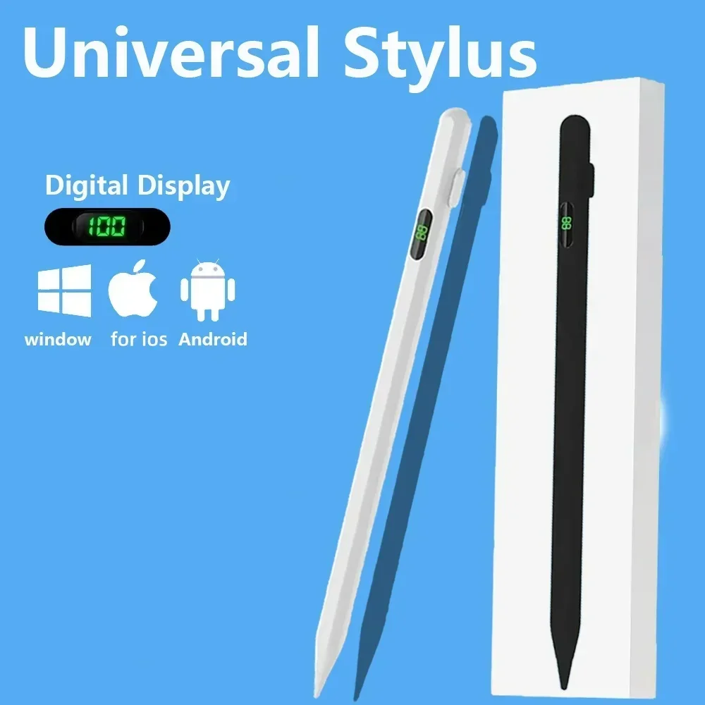 Stylus Pens For Apple iPad Xiaomi Tablet Samsung Universal Touch Pen with LED Digital Power Display Magnetic Capacitive Pencil