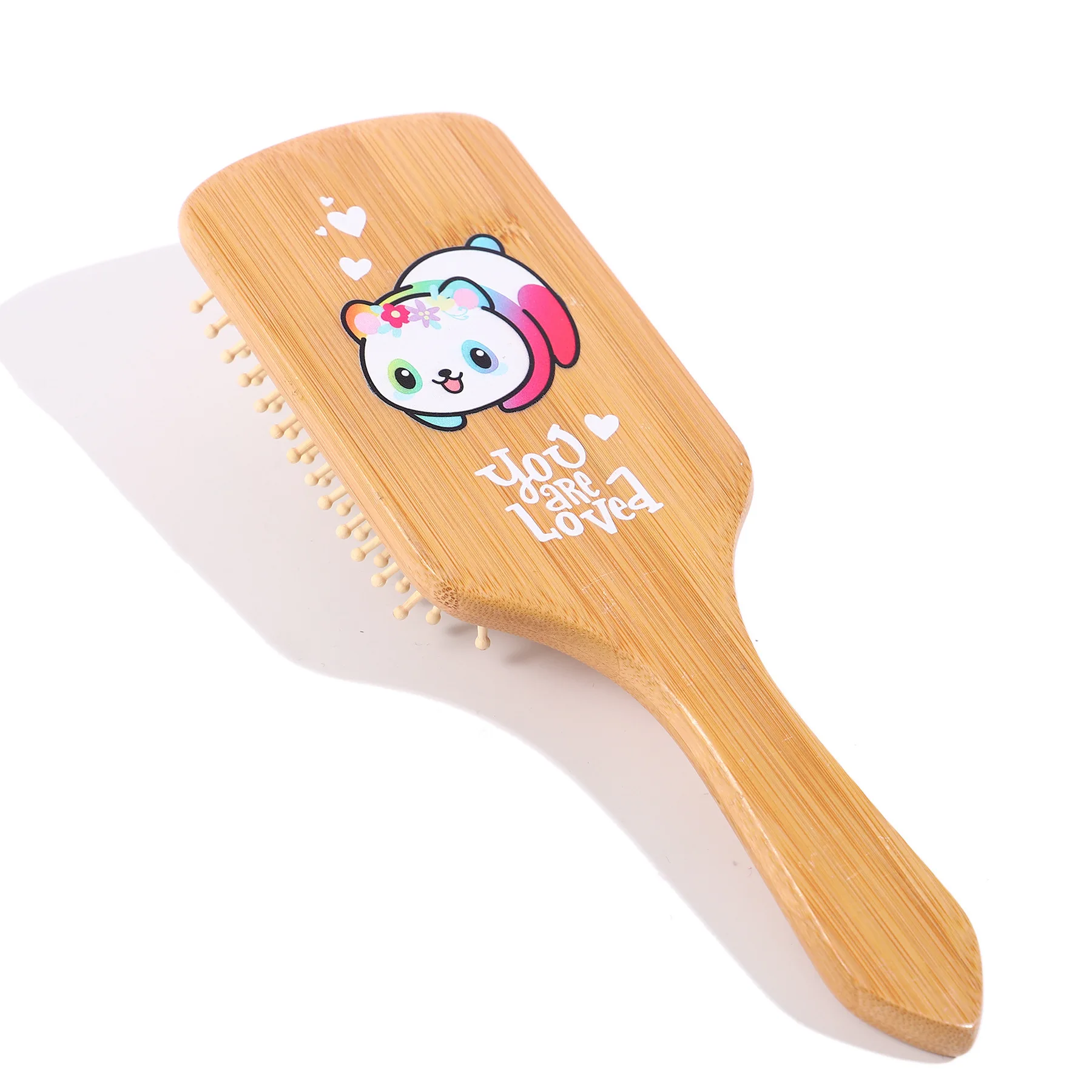 

Cartoon Cute Panda Cat Hair Comb Wood Airbag Massage Comb Carbonized Solid Wood Cushion Anti-static Hair Brush Combs Kid Girls