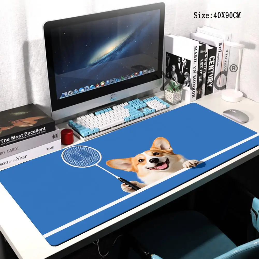 

HYBXAXC Anime Power Badminton Mouse Pad Computer Accessories Keyboard Table Mat Bule Mousepad Company Gaming Laptop