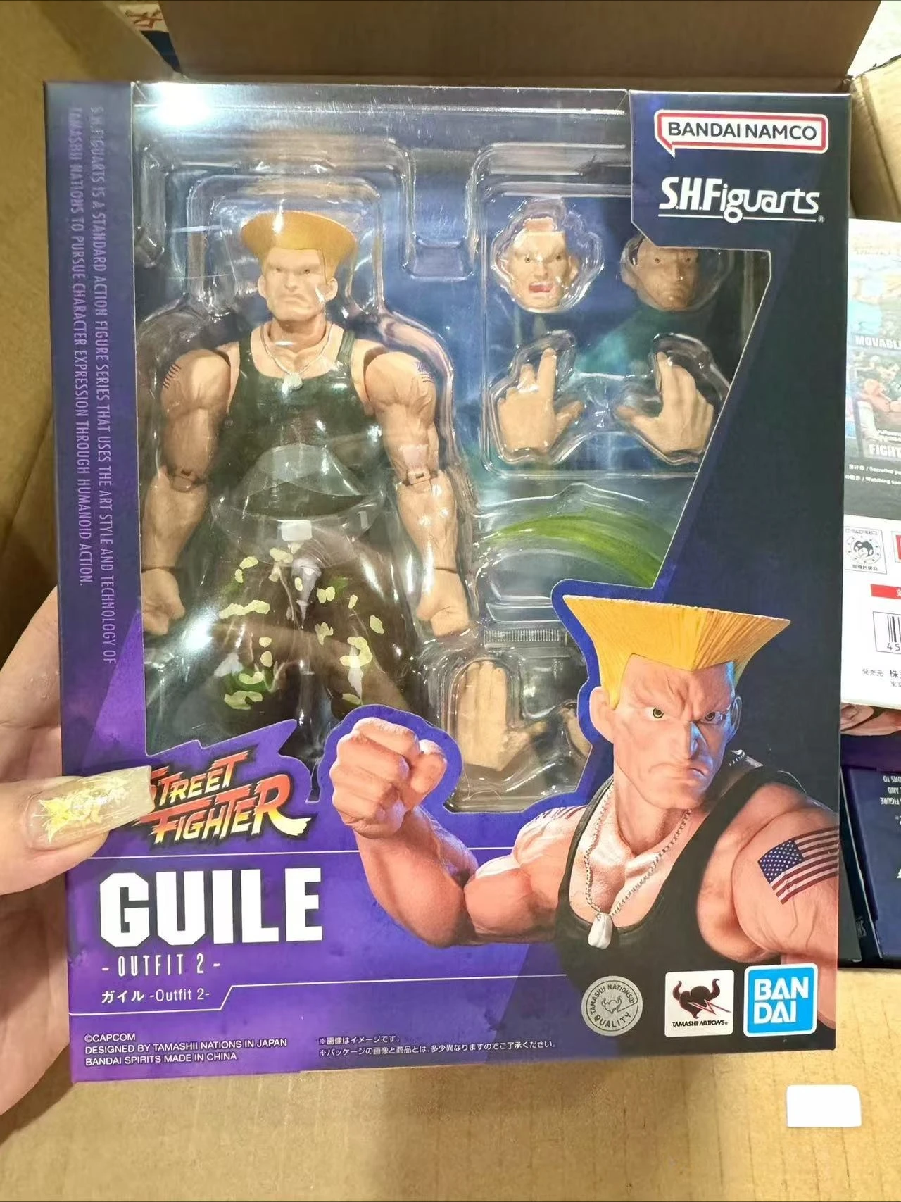 

In Stock Bandai SHF Street Fighter 6 Street Fighter 6 Guile Broomhead American Soldier Broomman 6 Inch Movable Doll Handmade