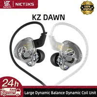 KZ Dawn Wired Earphones IEM In-Ear Full Transparent Music Headset Sports Headphone with Microphone Gaming Earbuds kz edx pro