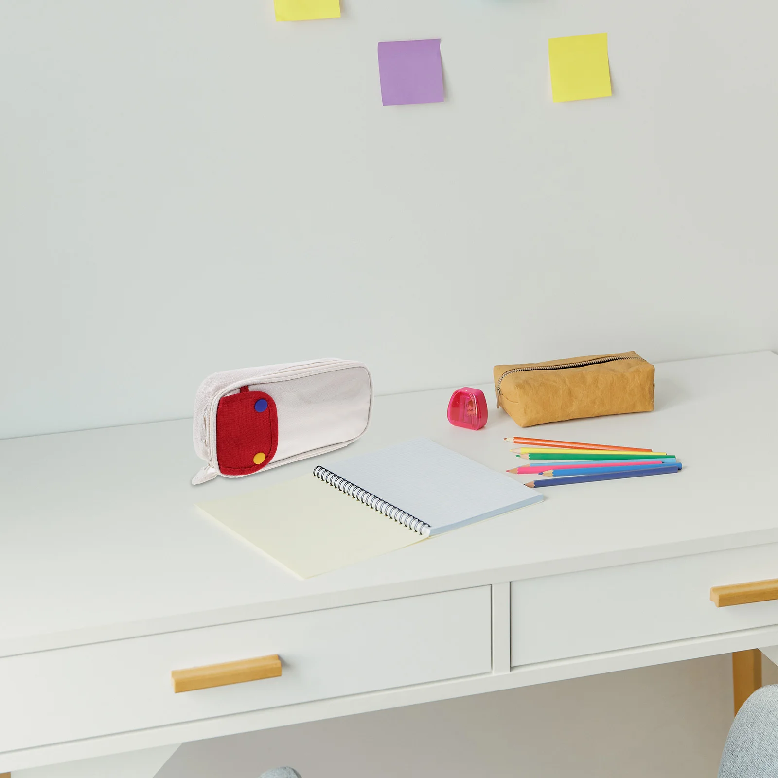 

Canvas Pencil Bag Large Capacity Lightweight Portable Pen Case Pen Pouch Travel School Office Organizer