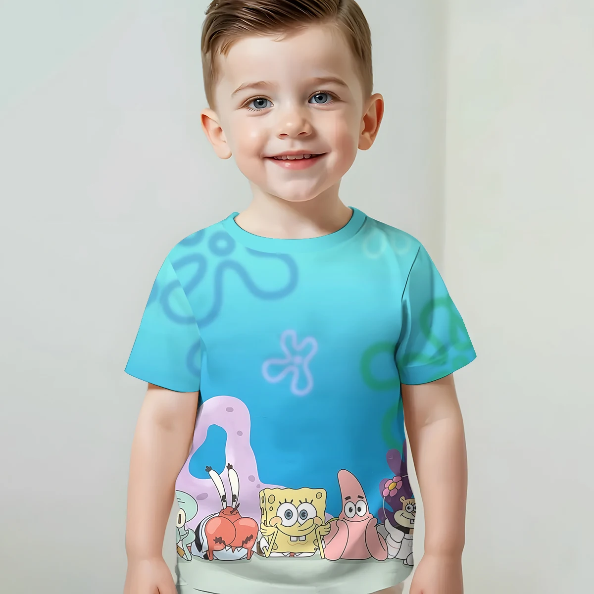 

Cartoon S-SpongeBobs 3D Print Baby Clothing 5 to 14 Years Male Outdoor Clothes for Children Boy Girl Child T-Shirt Top Shirts