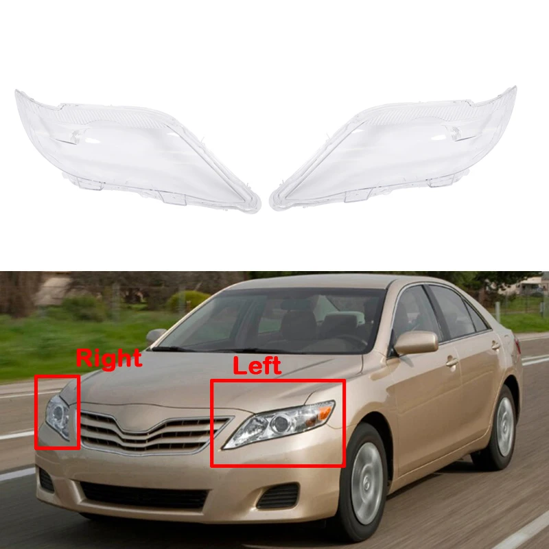 

For Toyota Camry 2009 2010 2011 Pair Car Headlight Cover Lampshade Shell Lens Glass US RU Europe Version