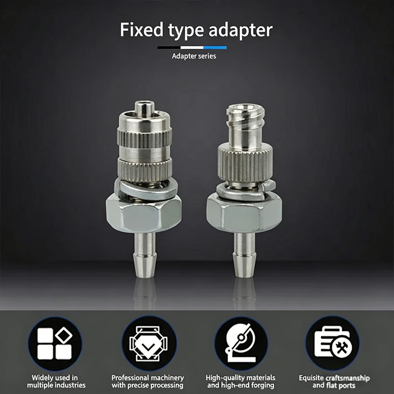~Tracheal Connector Luer Lock Adapter Fitting Dispenser Connector Nickel Plated Brass Threading Plate Fixed Adapter Needle