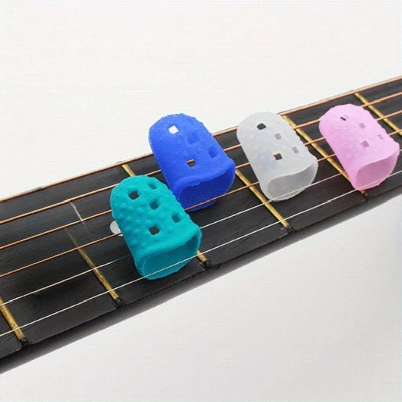 5pcs/set Thimbles Hollowed Out Breathable Protective Finger Sleeve DIY Crafts Sewing Accessories Guitar Finger Cover
